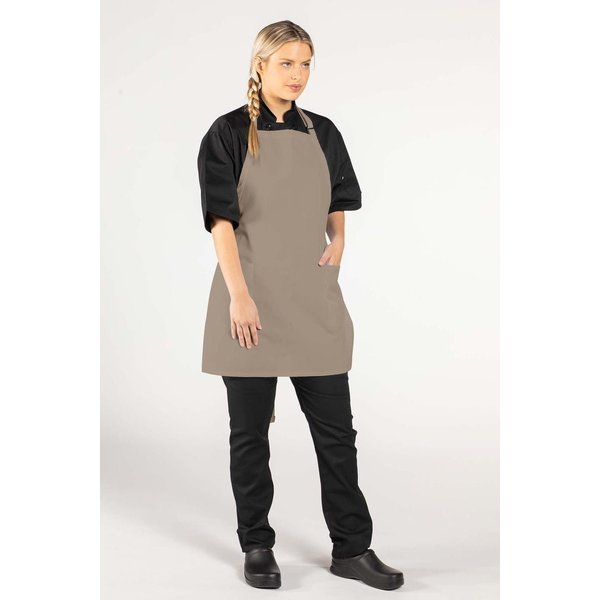 Uncommon Threads 2-Patch-Pocket Bib Apron Khaki 3016-2200